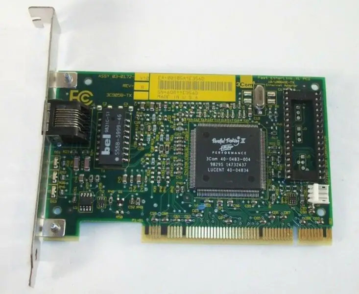 3Com Fast EtherLink XL PCI 3C905B-TX 03-0172-410 REV B 10/100BASE-TX Ethernet Adapter