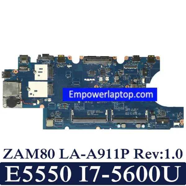 Carte mère Dell Latitude E5550 ZAM80 LA-A911P Rev:1.0 I7-5600U