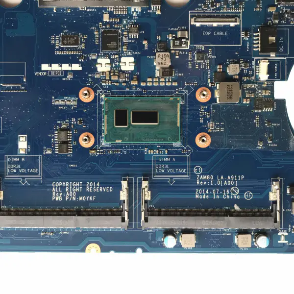 Carte mère Dell Latitude E5550 ZAM80 LA-A911P Rev:1.0 I7-5600U