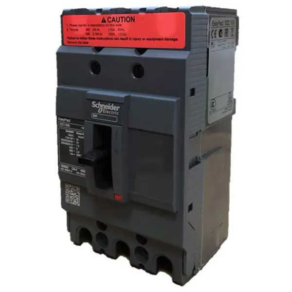 Disjoncteur tripolaire à boîtier moulé Easypact EZC100B 3P30A