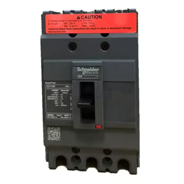 Schneider Disjoncteur tripolaire à boîtier moulé Easypact EZC100B 3P40A