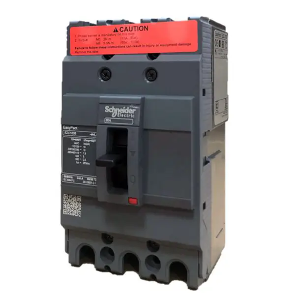 Disjoncteur tripolaire à boîtier moulé Easypact EZC100B 3P60A