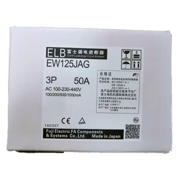 Fuji Disjoncteur EW125JAG 3P 60A 15~125A