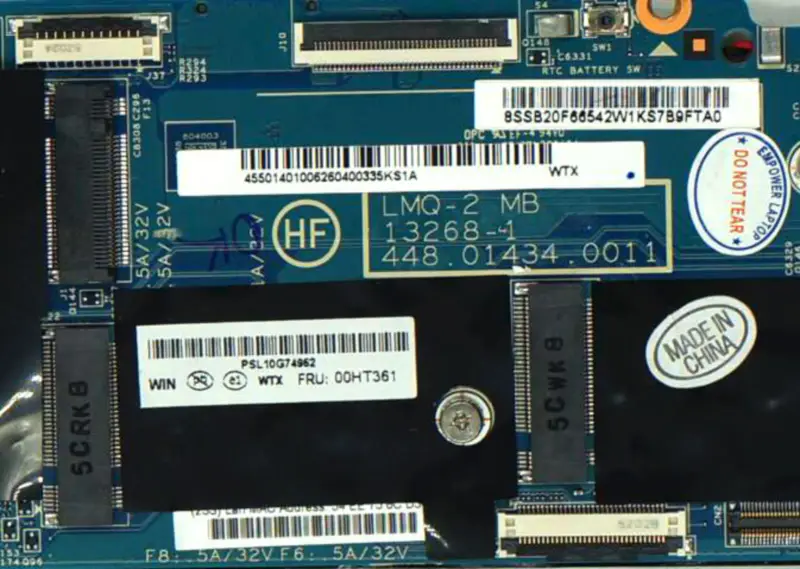 Carte mère Lenovo X1 Carbon LMQ-2 13268-1 avec i7-5600U 8G