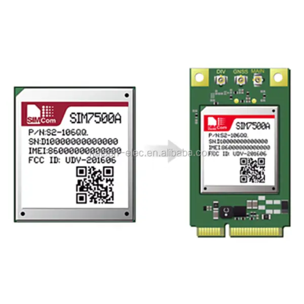 SIMCOM SIM7500X Module de communication sans fil multibande Module GNSS GPRS SIM7500E SIM7500A SIM7500V SIM7500JE SIM7500SA