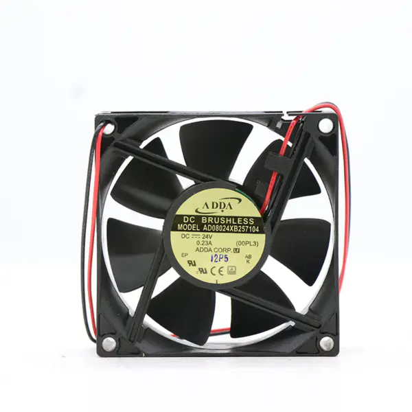 ADDA Fan AD08024XB257104 Ventilateur axial 24V 0.23A 80*80*25MM 2-wire CPU Cooling Fan