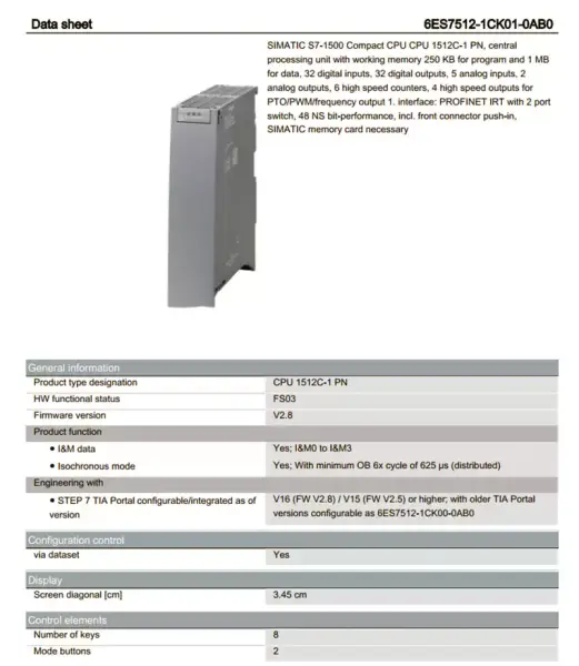 Siemens Module d'interface 6ES7151-1AA05-0AA1 6ES71511AA050AA1
