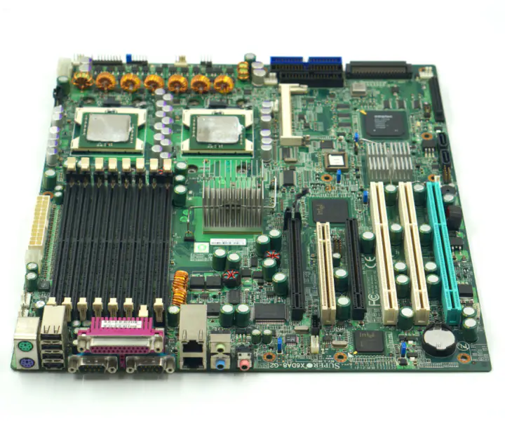 Carte mère industrielle SUPER X6DA8-G2 REV 3.00 avec double socket xeon 604 et interface raid scsi 68 broches