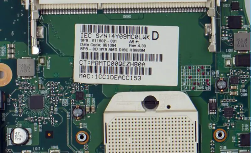 HP 611802-001 325 425 625 Carte mère