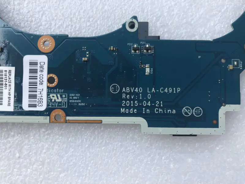 HP 818131-001 818131-501 818131-601 LA-C491P i5-5200U Carte mère