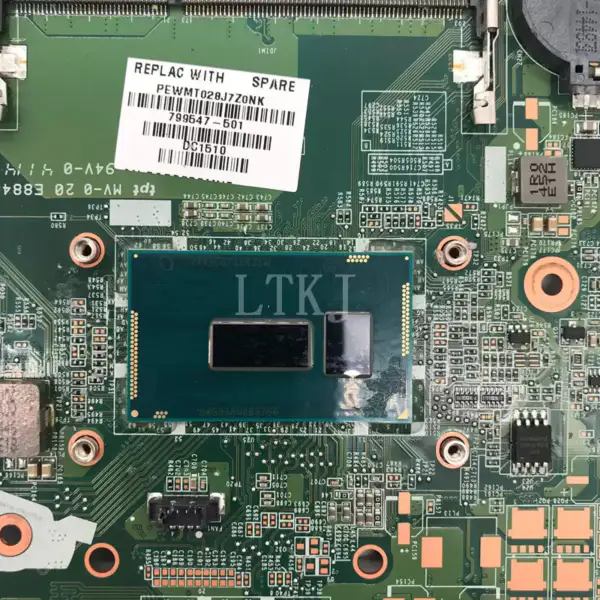 HP 856227-001 856227-501 856227-601 Carte mère I7-6500U 940MX 2GB DAG34AMB6D0