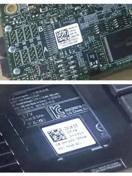 DELL PERC H730P X4TTX 2GB 12Gb/s 0X4TTX Array Card avec batterie 0H132V