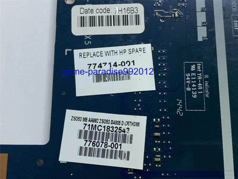 Carte mère HP 774714-001