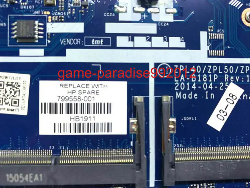 Carte mère HP 799558-001