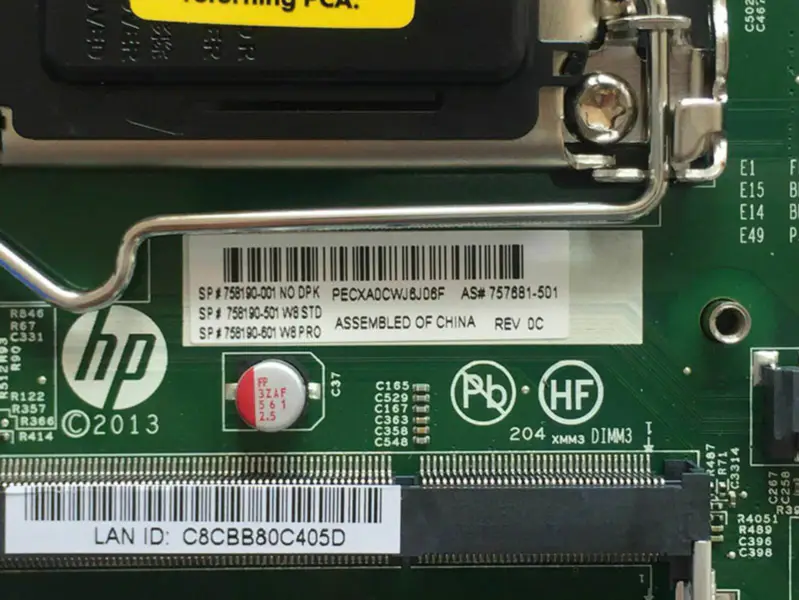 Carte mère HP 757881-501