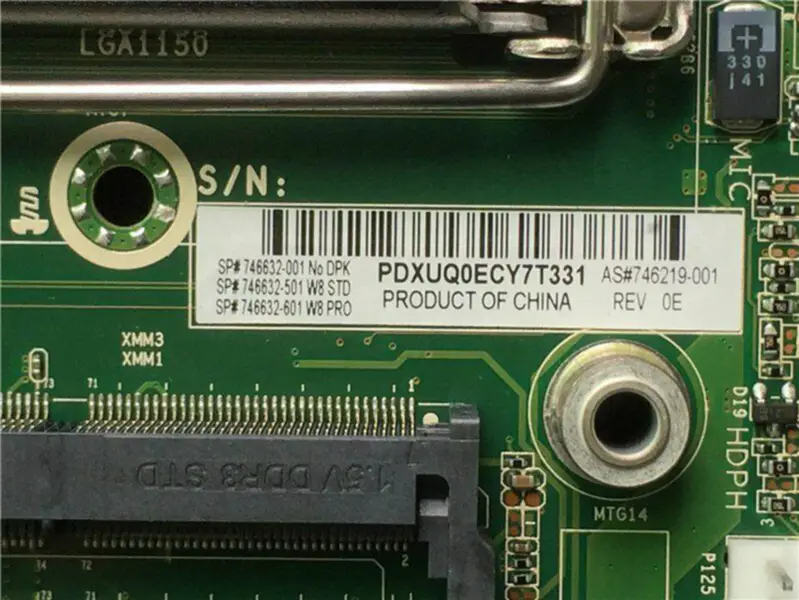 Carte mère HP 746219-001