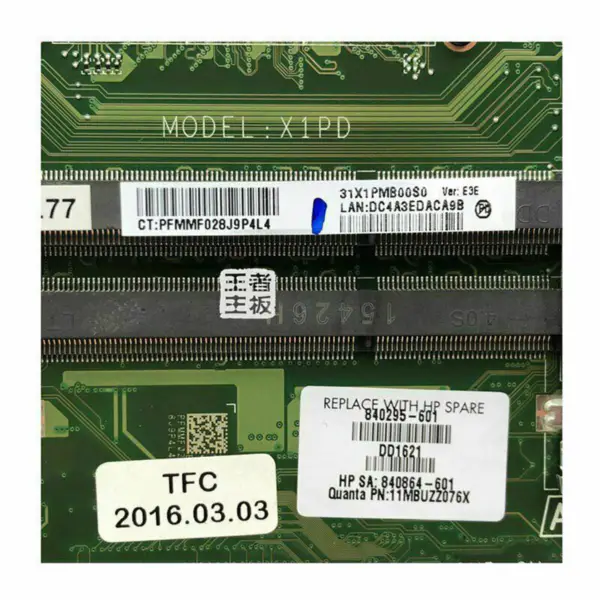 Carte mère HP 840295-601