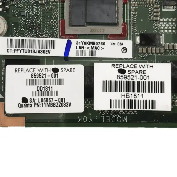 Carte mère HP 829521-001