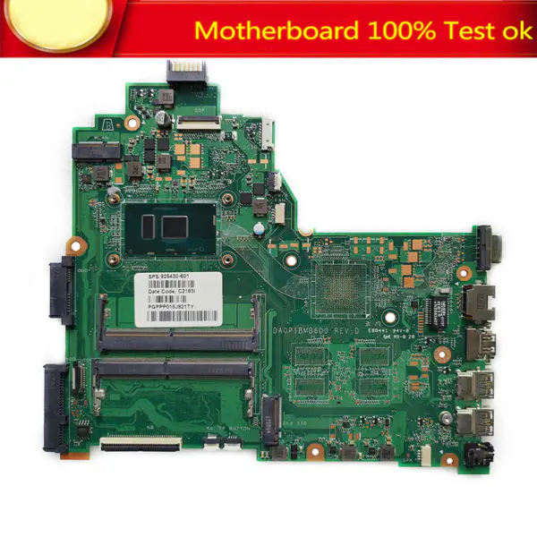 HP 925430-601 DA0P1BMB6D0 avec SR342 i5-7200u CPU carte mère