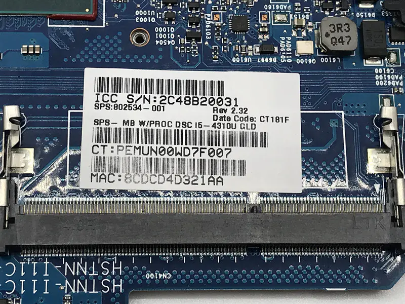 HP 836094-001 836094-501 836094-601 DAX1BDMB6F0 Carte mère