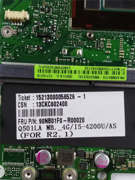 Carte mère Asus 60NB01F0-MB6020 Q501LA ATX