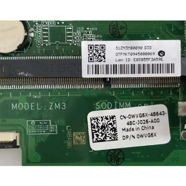 Carte mère Dell 0WVG6X 11 3043 3152 3157 ATX