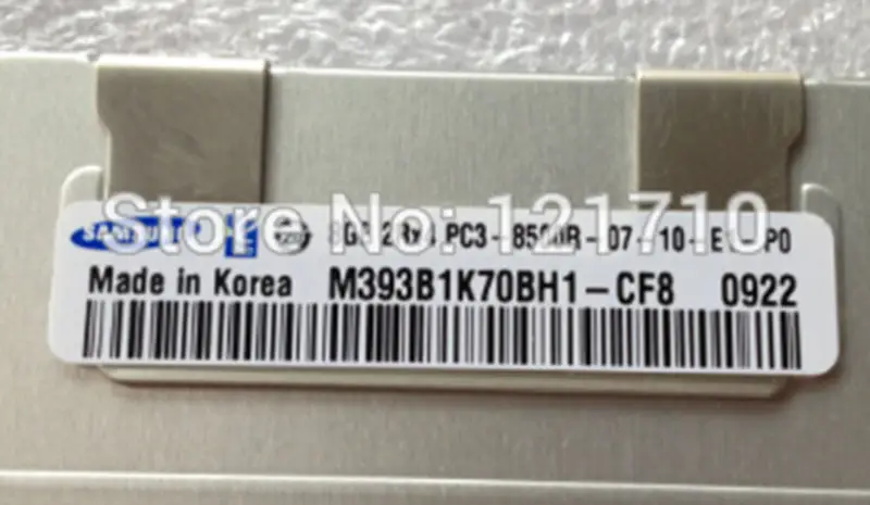 Samsung 8GB 1066M PC3-8500R MEMORY ECC REG DDR3 2RX4 PC3-8500R-07-10-E1-P0 carte mère industrielle