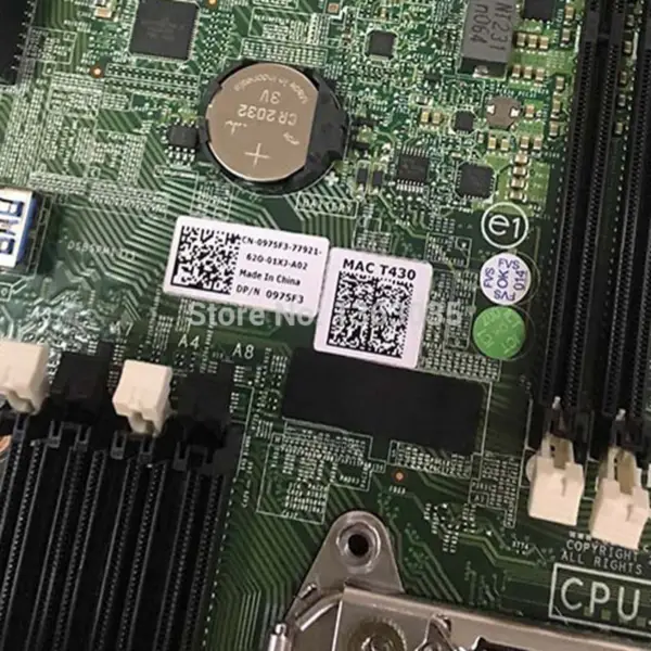 Carte mère Dell 0975F3 975F3 CN-0975F3 pour serveur PowerEdge T430