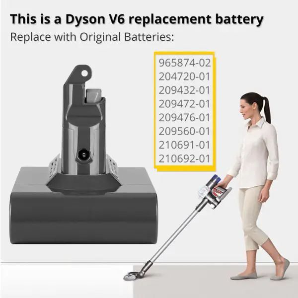 Batterie Dyson V6 DC62 DC58 DC59 SV09 SV07 SV03