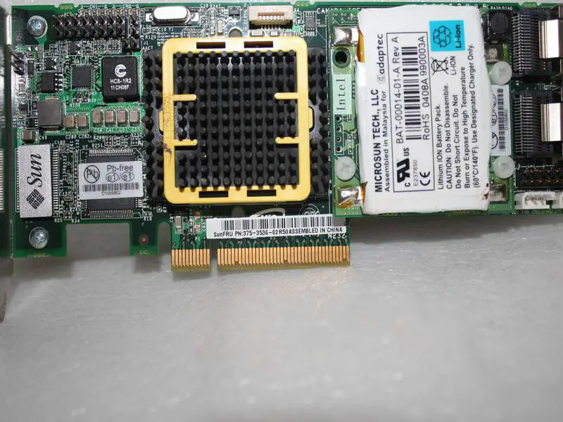 SUN 375-3536 Carte PCI-E SAS RAID Array avec batterie