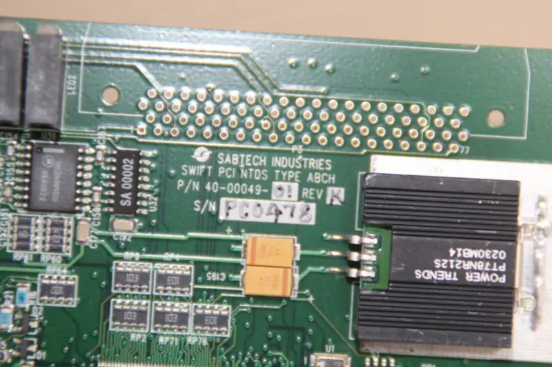 SABTECH INDUSTRIES SWIFT NTDS TYPE ABCH 40-00049-01 Carte DAQ