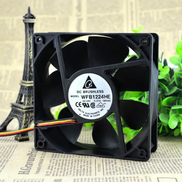 Delta wfb1224he-BROO 12038 Ventilateur 12CM 24V 0,50A 3 fils