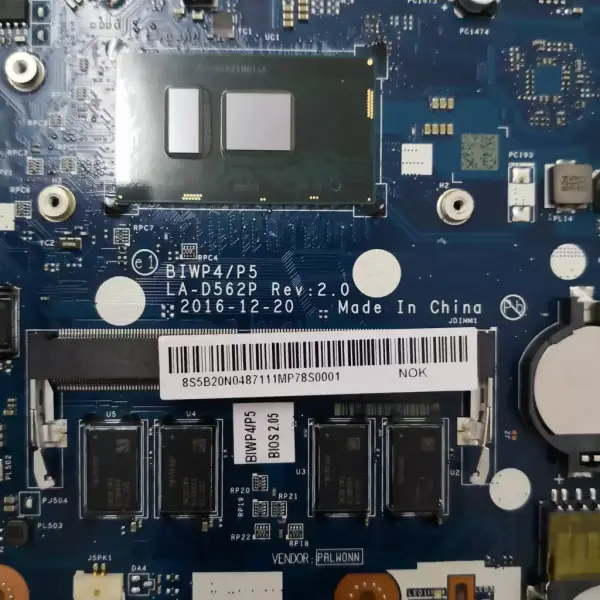 Lenovo 5B20M41058 BIWP4 P5 LA-D562P Ideapad 110-15ISK Carte mère