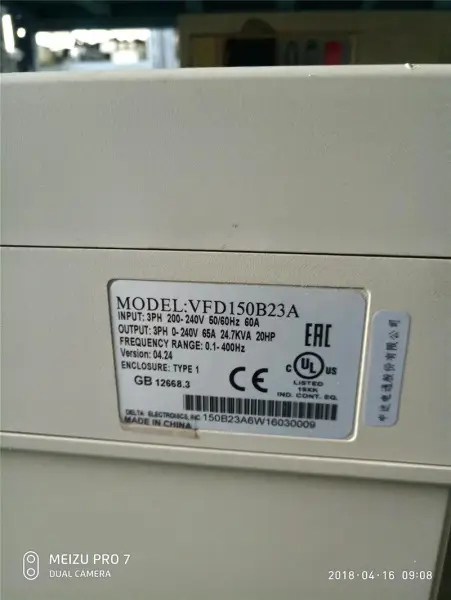 Delta B series 15KW VFD150B23A