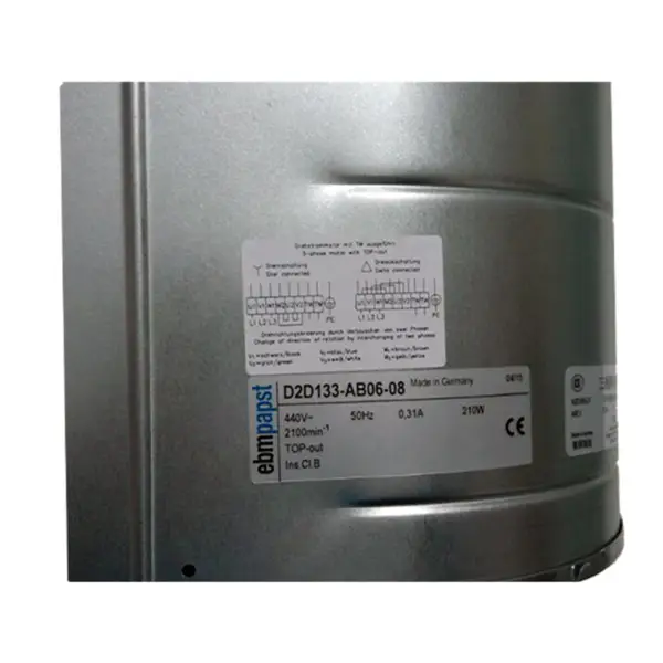 EBM PAPST 210W 0.31A D2D133-AB06-08 ventilateur centrifuge à double entrée refroidissement d'armoire
