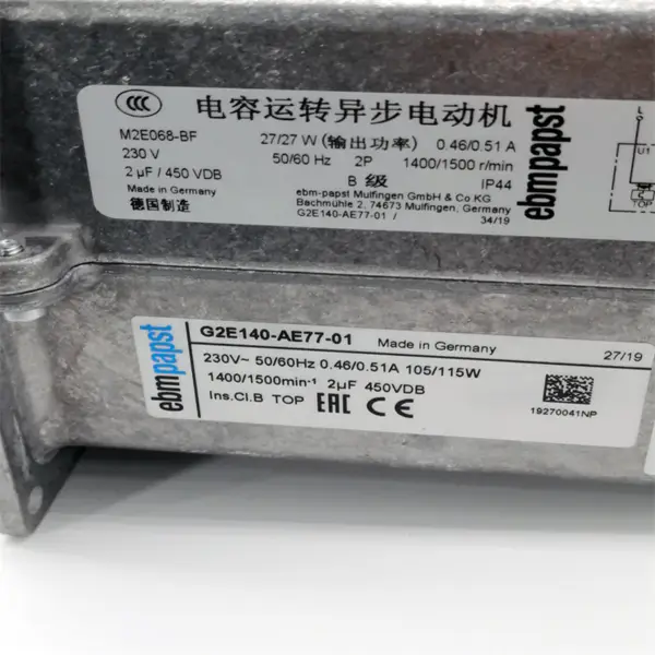 ebm papst G2E140-AE77-01 blower 230V 105 W 0.46A Ball Bearing turbo centrifugal fan