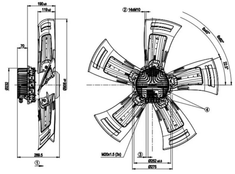 Ebmpapst A3G910-AV02-02 Ventilateur