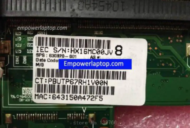 Carte mère HP 630820-001 DV3 DV3-4000