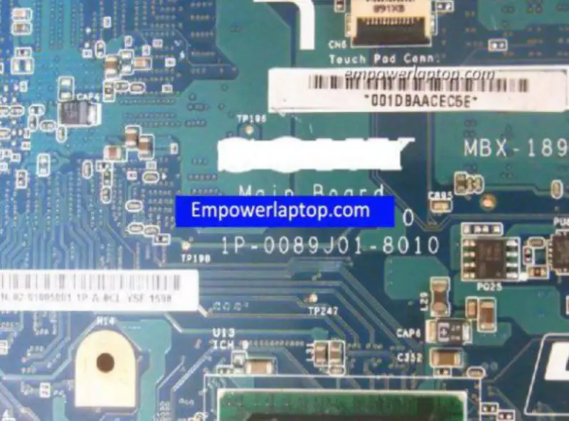 Sony VGN-FW A1568977C MBX-189 M762 1P-0089J01-8010 Carte mère