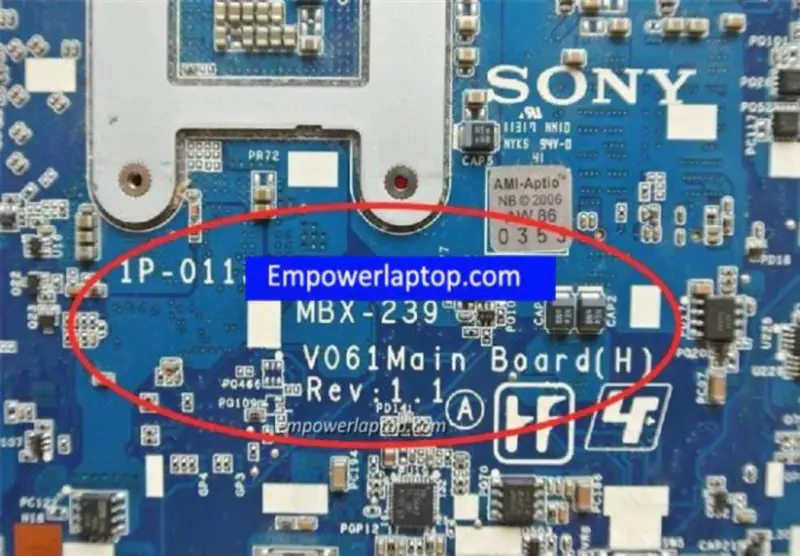 Sony VPC-CB MBX-239 A1848532A 1P-0113201-8011 Carte mère