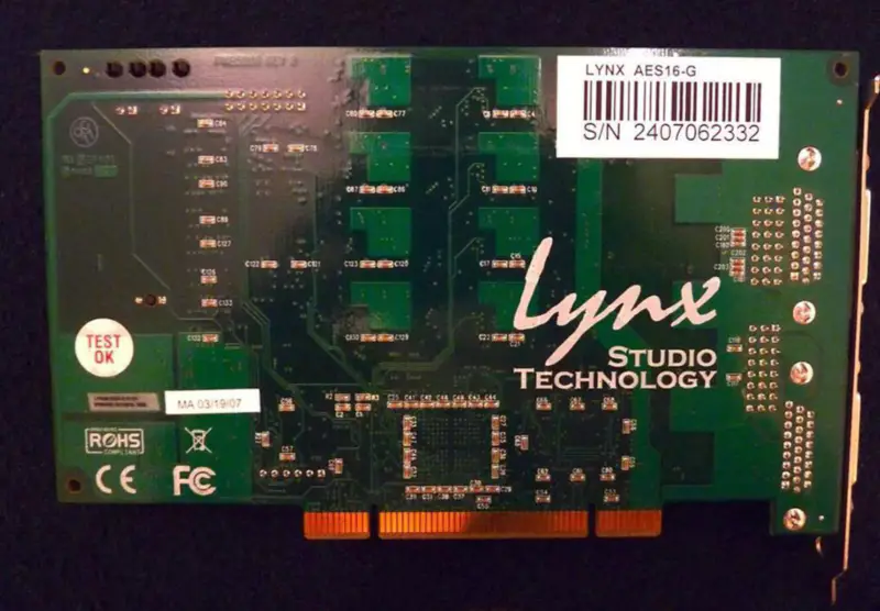 LYNX AES16 Professional Sound Card PCI G Interface