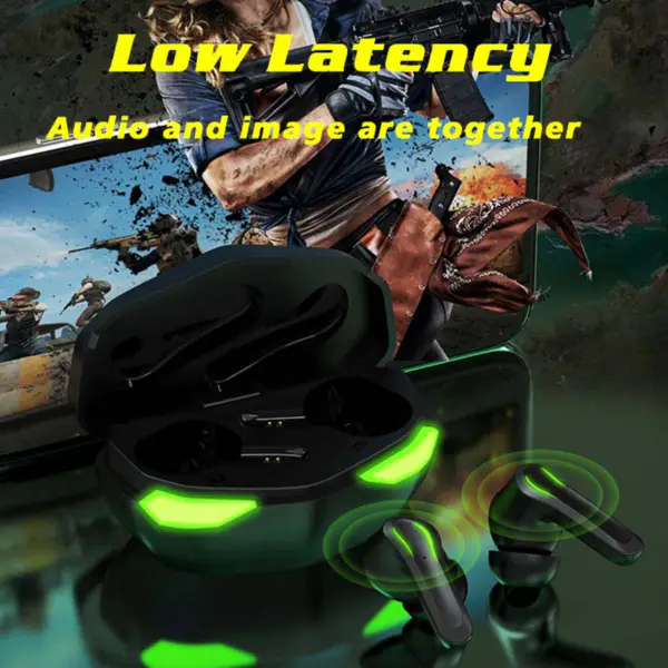 2023 Mobile Handsfree Wireless Earphone 65ms Low Latency Gaming Headset Noise Cancelling D17 Tws Earbuds