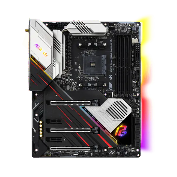 AsRock Carte mère Am4 Socket 2000 3000 4000 G-series 5000 et 5000 G-series Cpu X570 Phantom Gaming X
