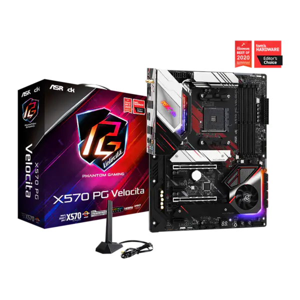 AsRock Carte mère Am4 Socket 2000 3000 4000 G-series 5000 et 5000 G-series Cpu X570 Pg Velocita