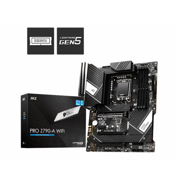 Ms Carte mère Pro Z790-a Wifi Ddr5 Carte mère Lga 1700 Cpu 13900k 13600kf 13700kf 13900kf