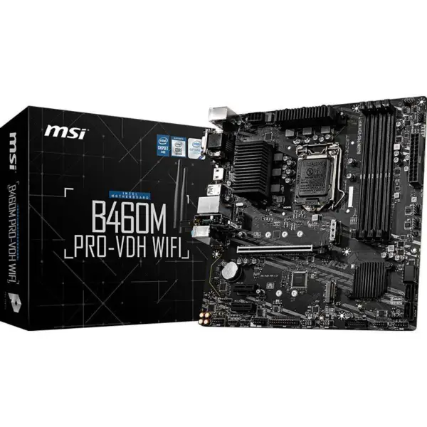 MSI B460M PRO-VDH WIFI Carte mère Micro-ATX Intel B460 M.2 DDR4 SATA 128G Support LGA 1200 CPU