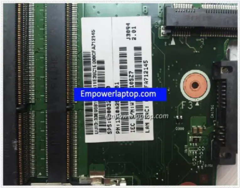 Toshiba BD10F-6060A2566201-MB-A02 Satellite V000325060 Carte mère