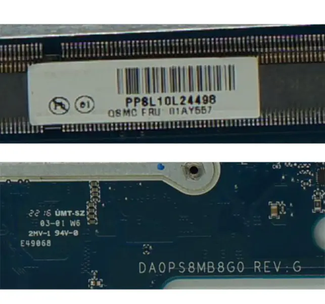 DA0PS8MB8G0 pour Lenovo Thinkpad 13 Carte mère FRU 01AY547 01AY557 01AV598 SR2EY I5-6200U DDR3L