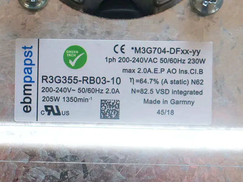 Ventilateur Ebmpapst R3G355-RB03-10