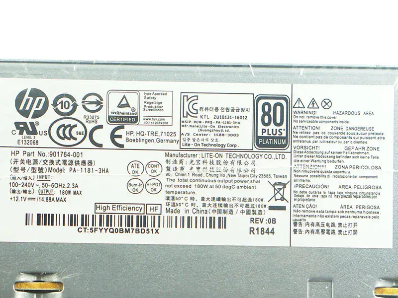 HP PA-1181-3HA 901764-001 Bloc d'alimentation